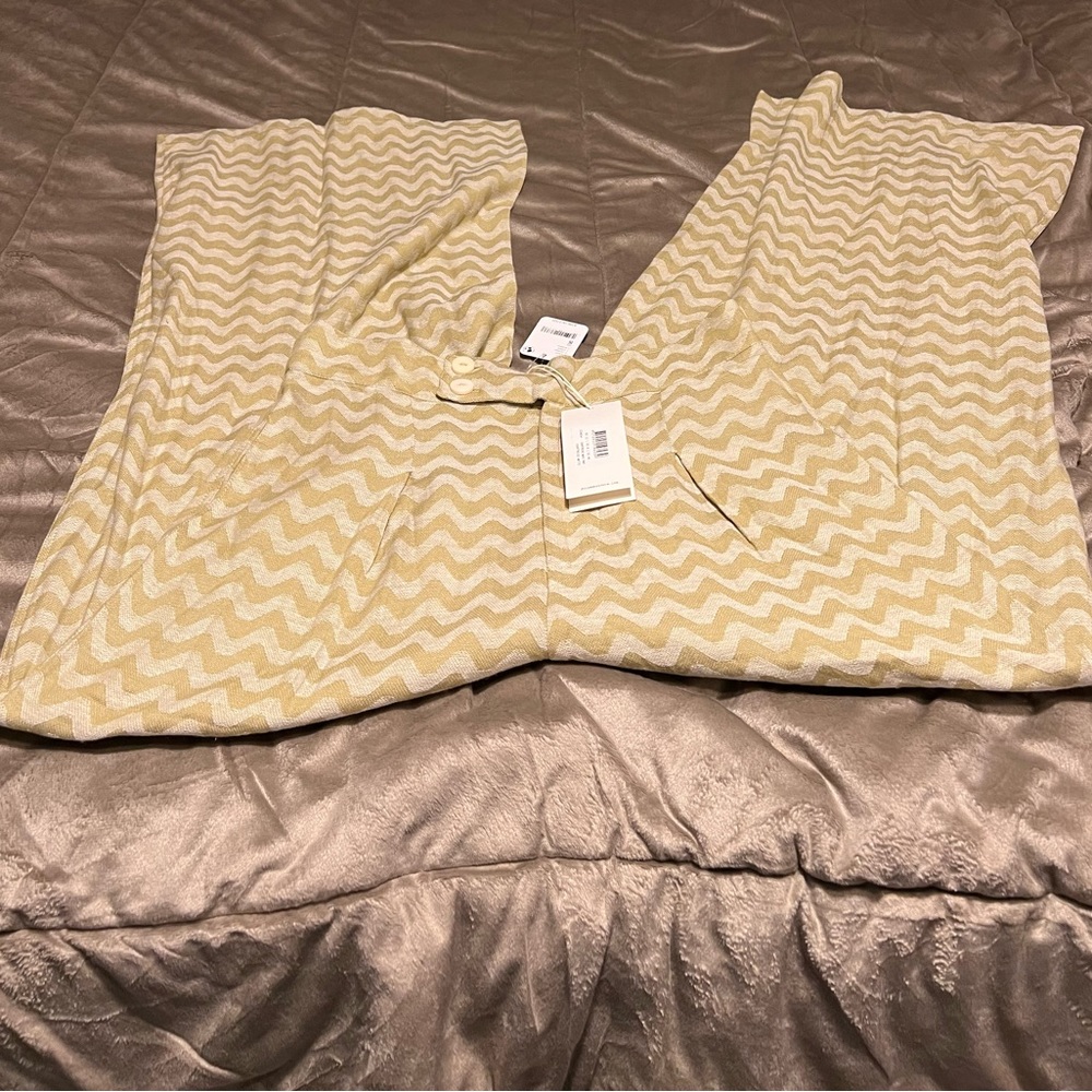 Free People Zulu & Zephyr Wide Leg Pants Size 8 in Chartreuse - Picture 2 of 8